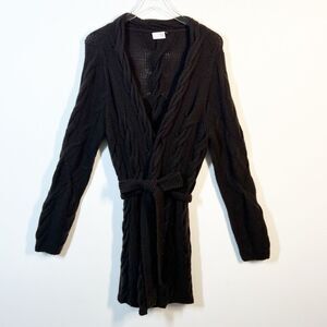 TSE Women’s Size Extra Large XL Brown Cashmere Cable Knit Long Line Cardigan